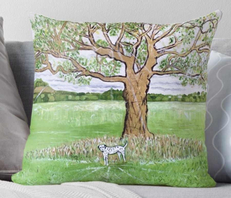 Throw Cushion Featuring The Painting 'So Great And Mighty’
