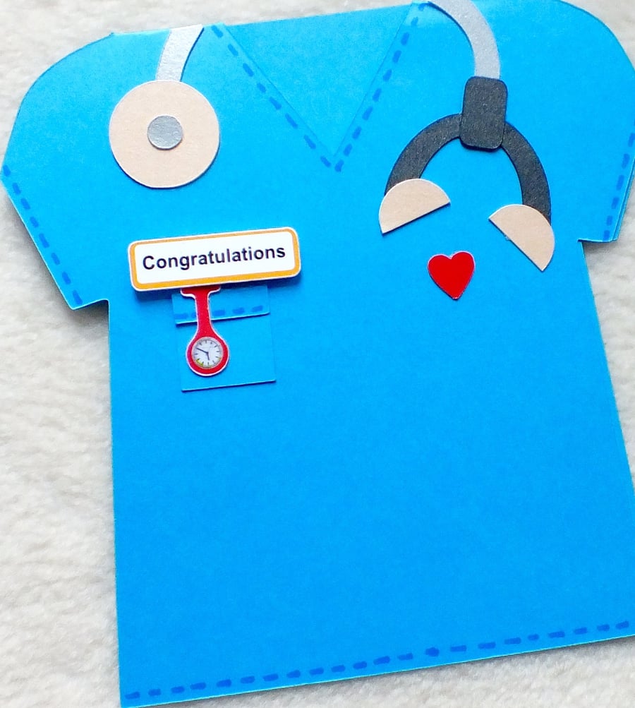 Special Doctor, Vet or Nurse Handmade Congratulations Card