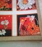 Medium Sized Jute Bag with Daisies in Squares Pocket - Image 5