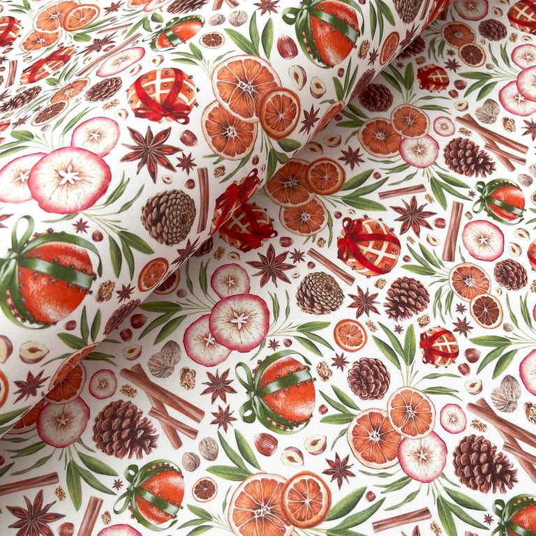 Smells Like Christmas Festive Gift Wrap & Tag (Matching Card)