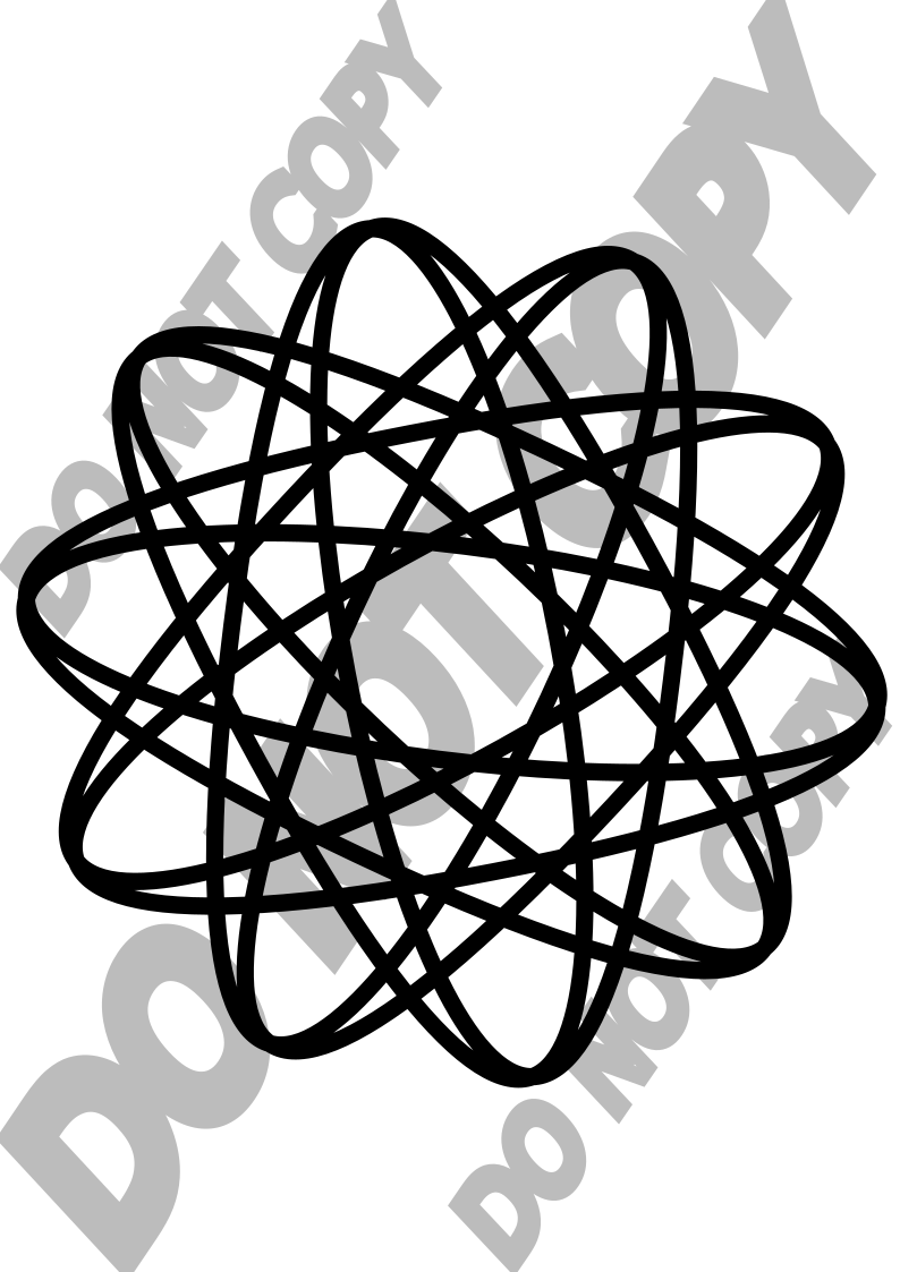 Atom Print Stencil - Reusable - DIY