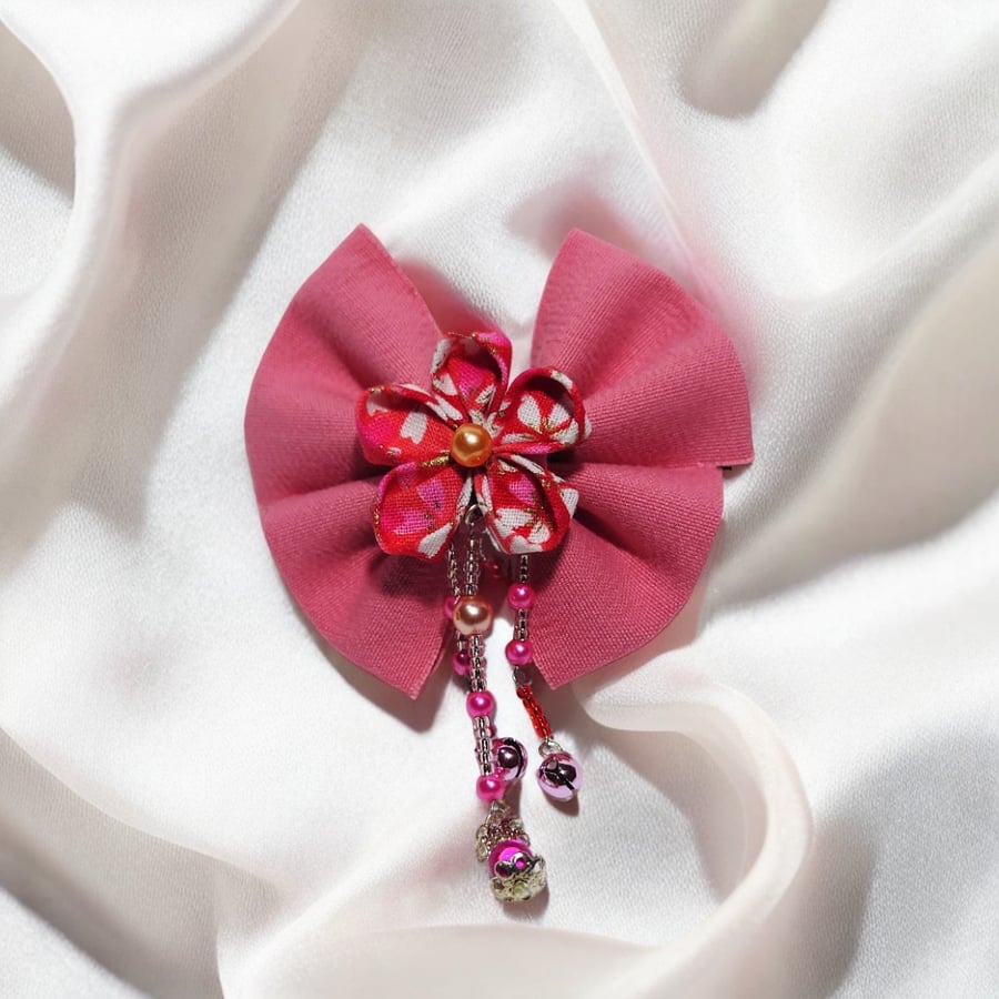 Sakura Elegance Japanese Bow Hairclip