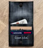 Bicycle Inner Tube Wallet - Black or Writing - Holds Notes and Multiple Cards