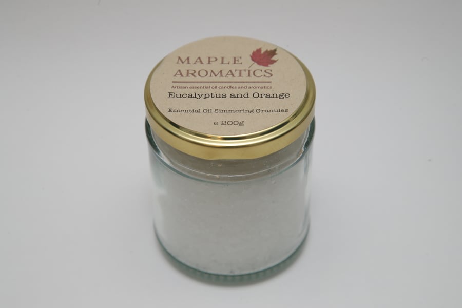 Maple Aromatics Eucalyptus and Orange Essential Oil 200g Simmering Granules