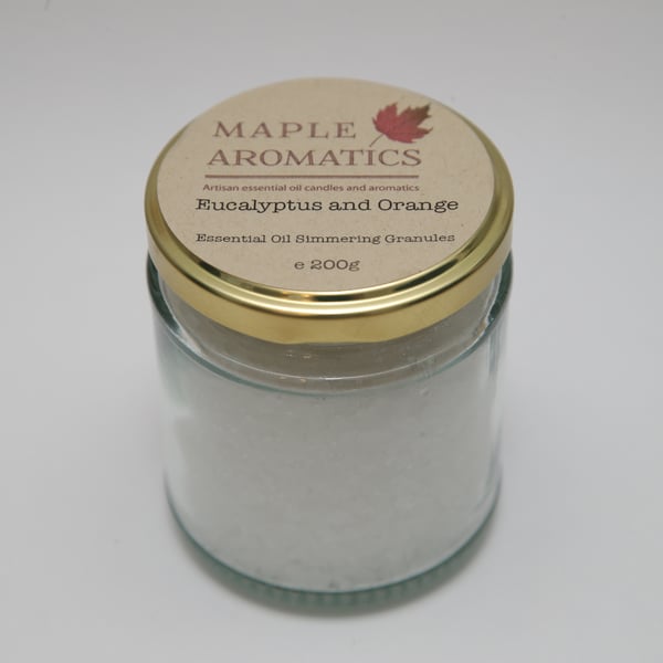 Maple Aromatics Eucalyptus and Orange Essential Oil 200g Simmering Granules