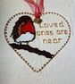 Robin memorial suncatcher decoration. Sympathy gift. Loved one memorial. - Image 1