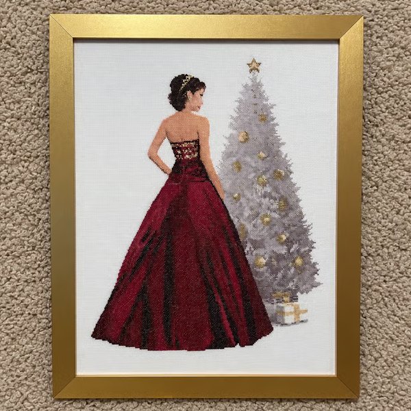 Complete Framed Cross Stitch – Holly from a design by John Clayton