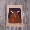 Highland cow greetings card, birthday card, Sympathy card, thank you card