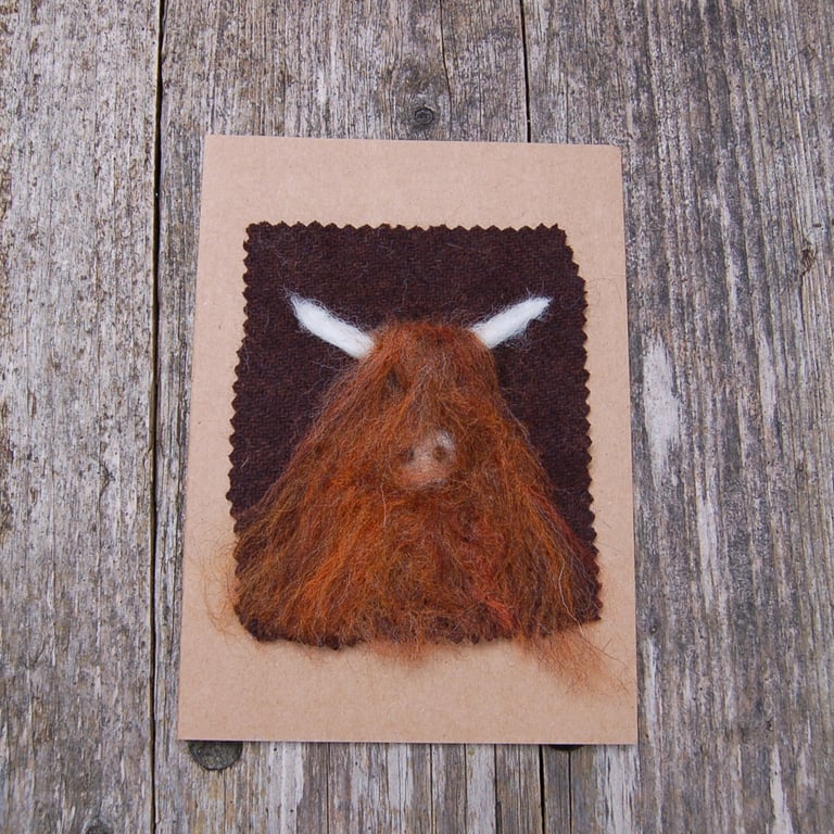Highland cow greetings card, birthday card, Sympathy card, thank you card