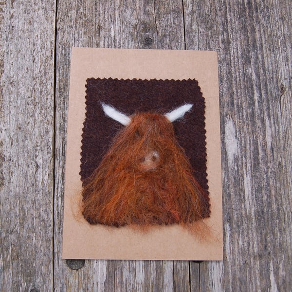 Highland cow greetings card, birthday card, Sympathy card, thank you card
