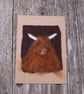 Highland cow greetings card, birthday card, Sympathy card, thank you card