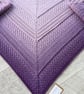 Ladies Triangle Scarf - Crochet Ladies Shawl - Ladies Wrap - Lilac and Purple - Image 3