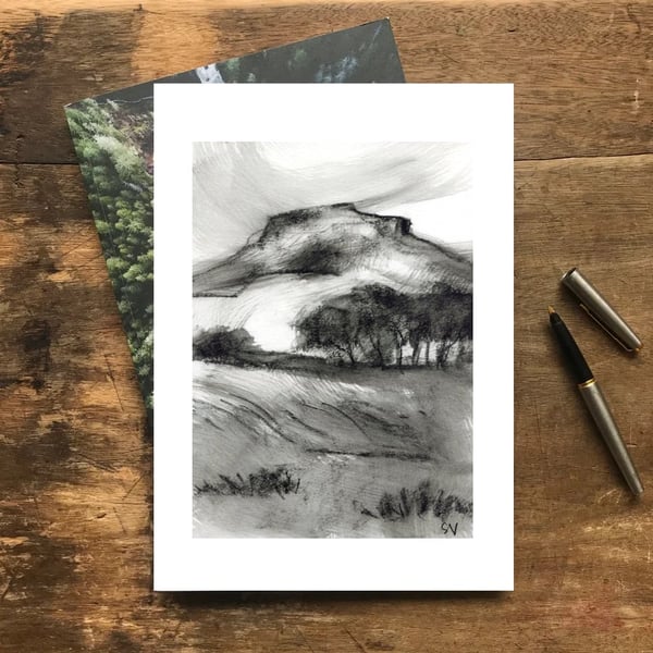 Peak District Art Print: Higger Tor, Sheffield moorland landscape art gift