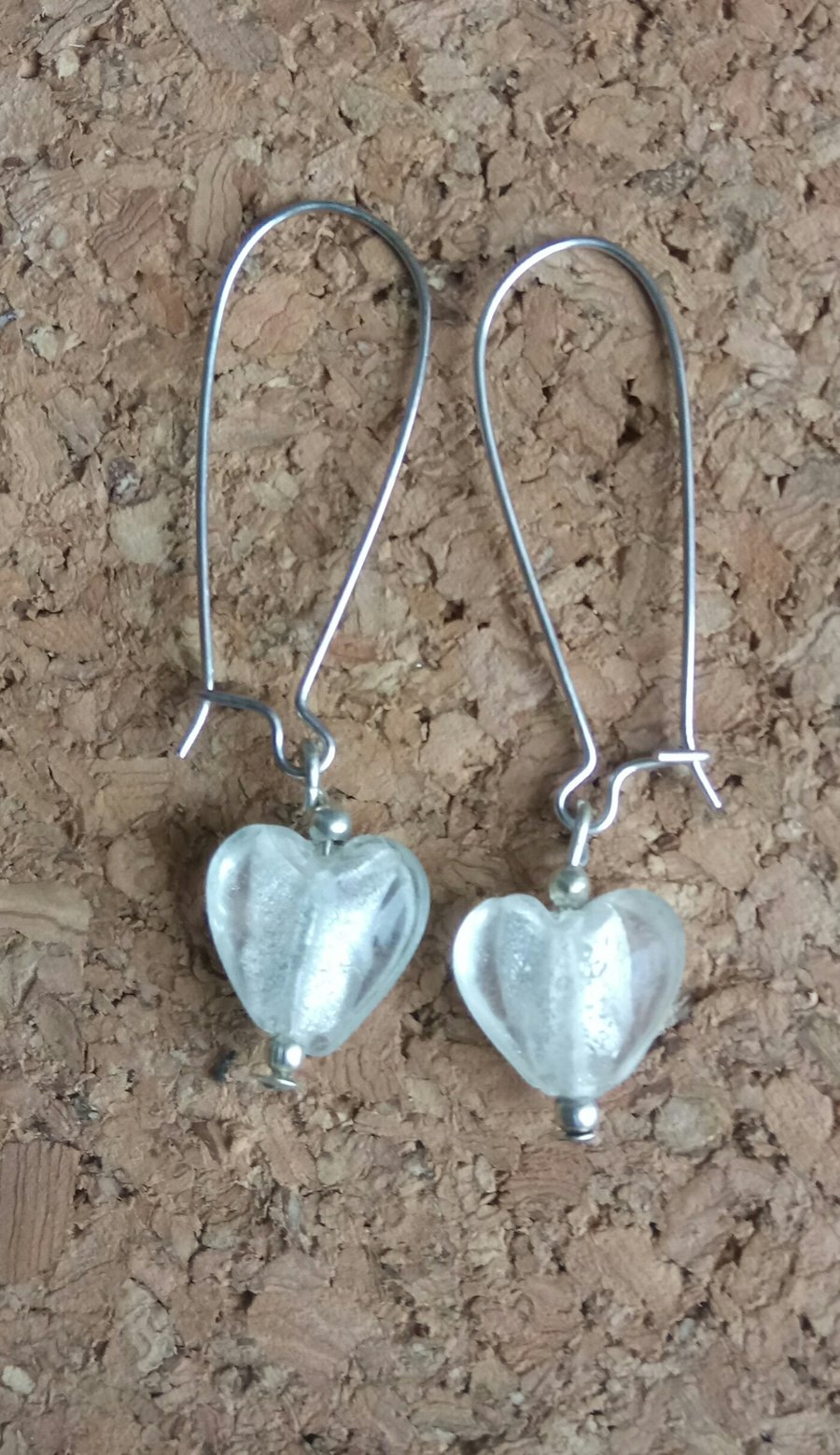 Glass Heart Earrings