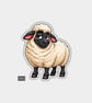 Funny Vinyl Die Cut Sticker For Adults - Cute Posing Sheep