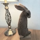 Needle felted brown hare soft sculpture