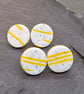 Daffodil stripe on stone effect studs