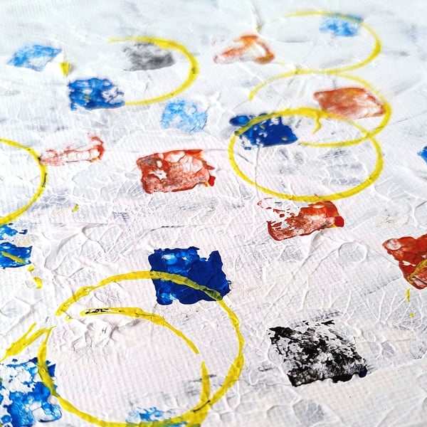 "Echoes in the Frost" – Original Abstract Acrylic Painting on Canvas Board