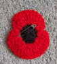 Small Crochet Poppy Brooch - Image 2