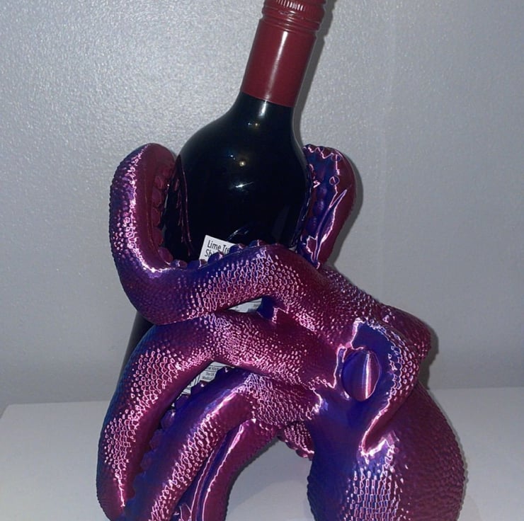 3D Printed Octopus Kraken Wine Holder Folksy