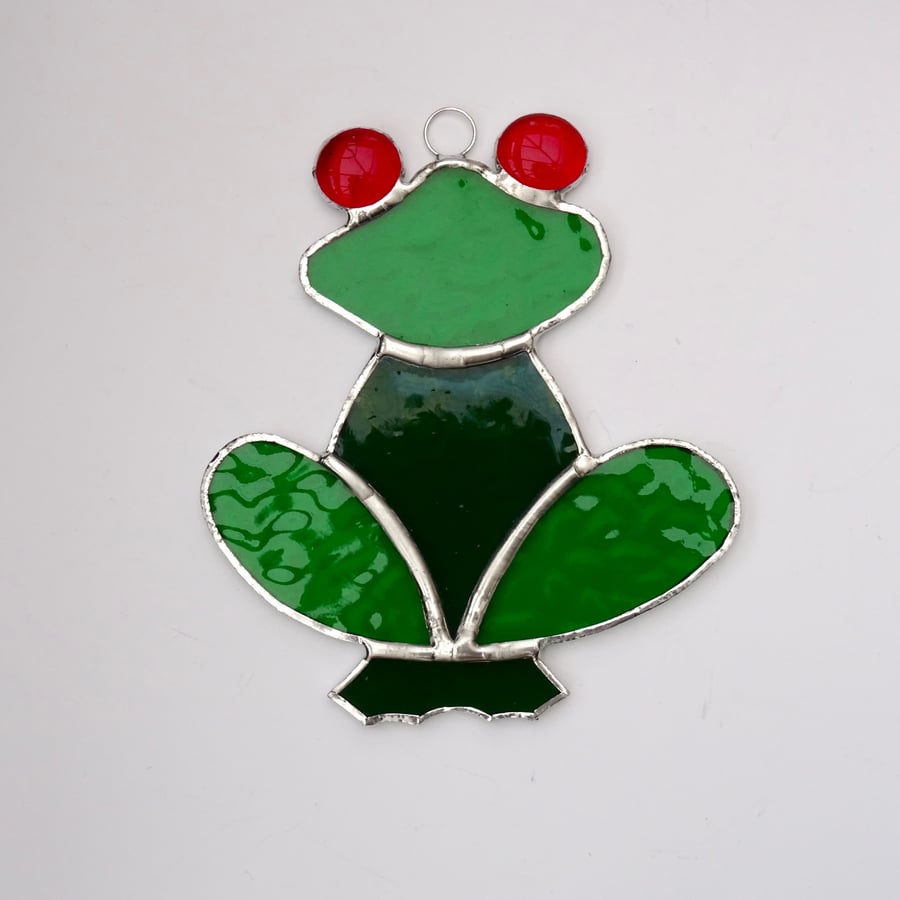 Stained Glass Frog Suncatcher - Handmade Hanging Decoration