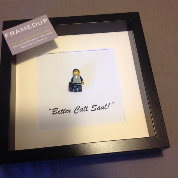 BREAKING BAD - BETER CALL SAUL - FRAMED CUSTOM LEGO MINIFIGURE 