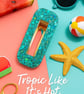 Turquoise Chunky Glitter Hair Clips - Image 6