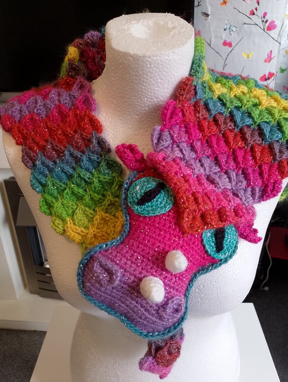 Carousel the Dragon Crochet Shawl 