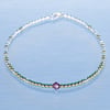 Sale-dainty sterling silver & Swarovski glass pearl bracelet symmetric pattern 