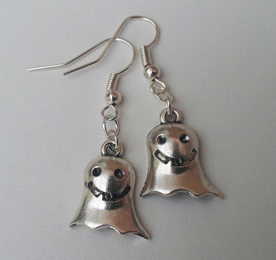 Gothic Spooky Ghost Drop Dangle Earrings Halloween 