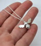 Sterling silver garden bumblebee pendant necklace - Image 3