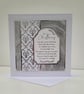 Christening Card - Handmade, White Baptism Card - Religious Keepsake Card