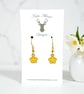 Charm Earrings - Yellow Daisy