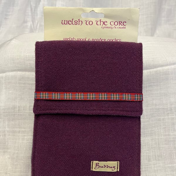 Handmade Welsh Wool Small tablet pocket