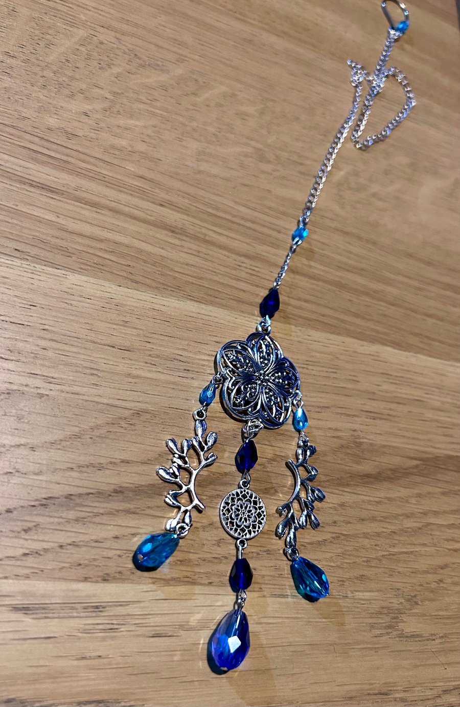 Blue and silver sun catcher