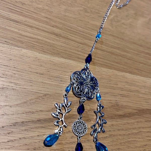 Blue and silver sun catcher