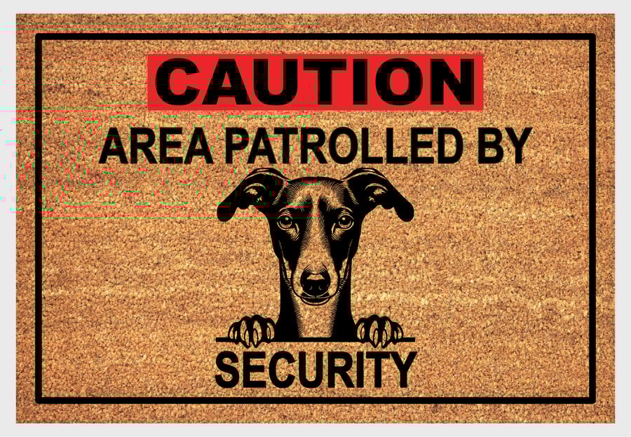 Italian Greyhound Security Door Mat No.2 - Italian Greyhound Doormat - 3 Sizes