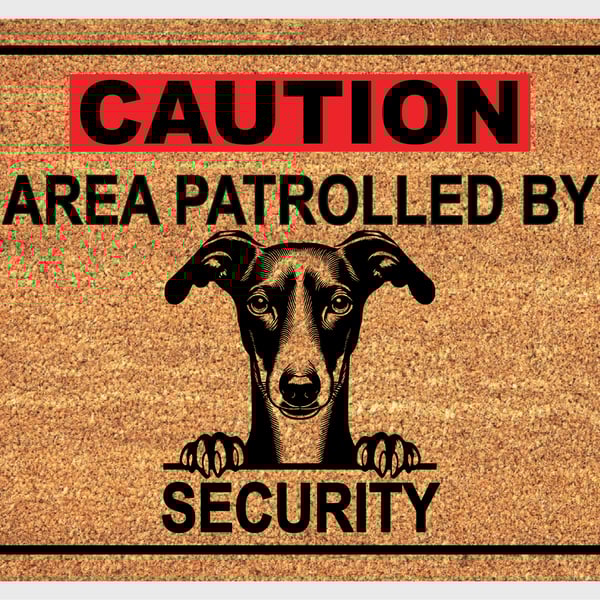 Italian Greyhound Security Door Mat No.2 - Italian Greyhound Doormat - 3 Sizes