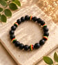 Rasta-inspired Lava Stone Bracelet 