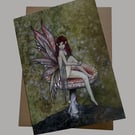 Forest Fae Greeting Card Fairy Art 