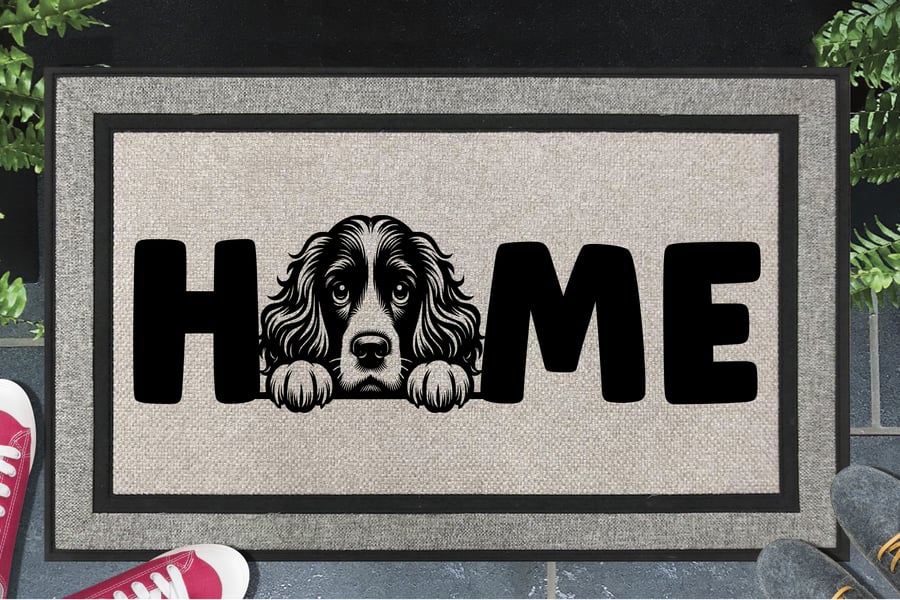 English Cocker Spaniel Home Door Mat All Weat. Folksy