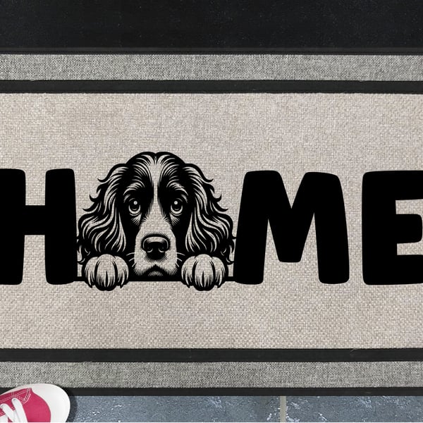 English Cocker Spaniel Home Door Mat - All Weather Doormat - 45x70cm 