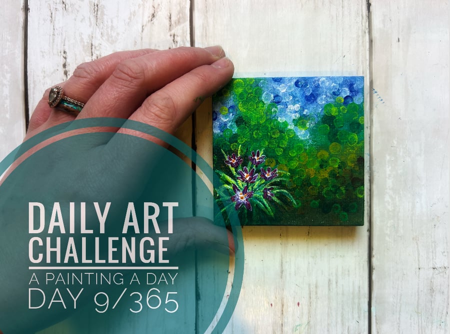 Mini Acrylic painting on canvas, Daily Art Challenge, A Painting a Day 9-365 