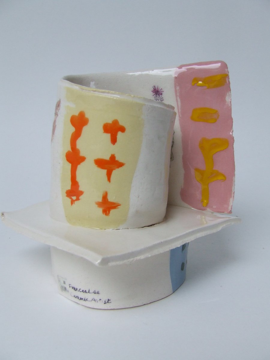 The Mug with Thistle - Cardboard Ceramics in the Forest