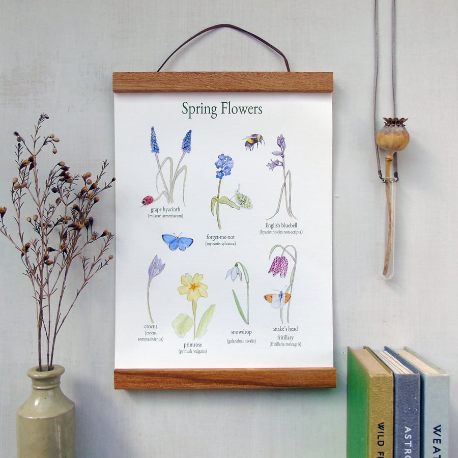 Spring flowers Canvas Wall Hanging