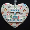 Ceramic Wedding hearts made to order 