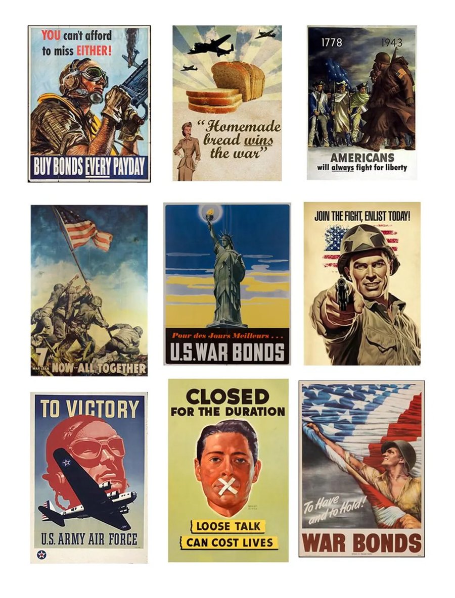 WW2 American Posters for Modelling (Glossy Stickers)