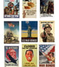 WW2 American Posters for Modelling (Glossy Stickers)