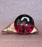 Large Ladybird Garden Hanger in Red & Black Fused Glass - 6167 - Image 7
