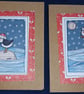 Quirky cute, puffin illustrated, seaside, set of 5 christmas cards - Image 2